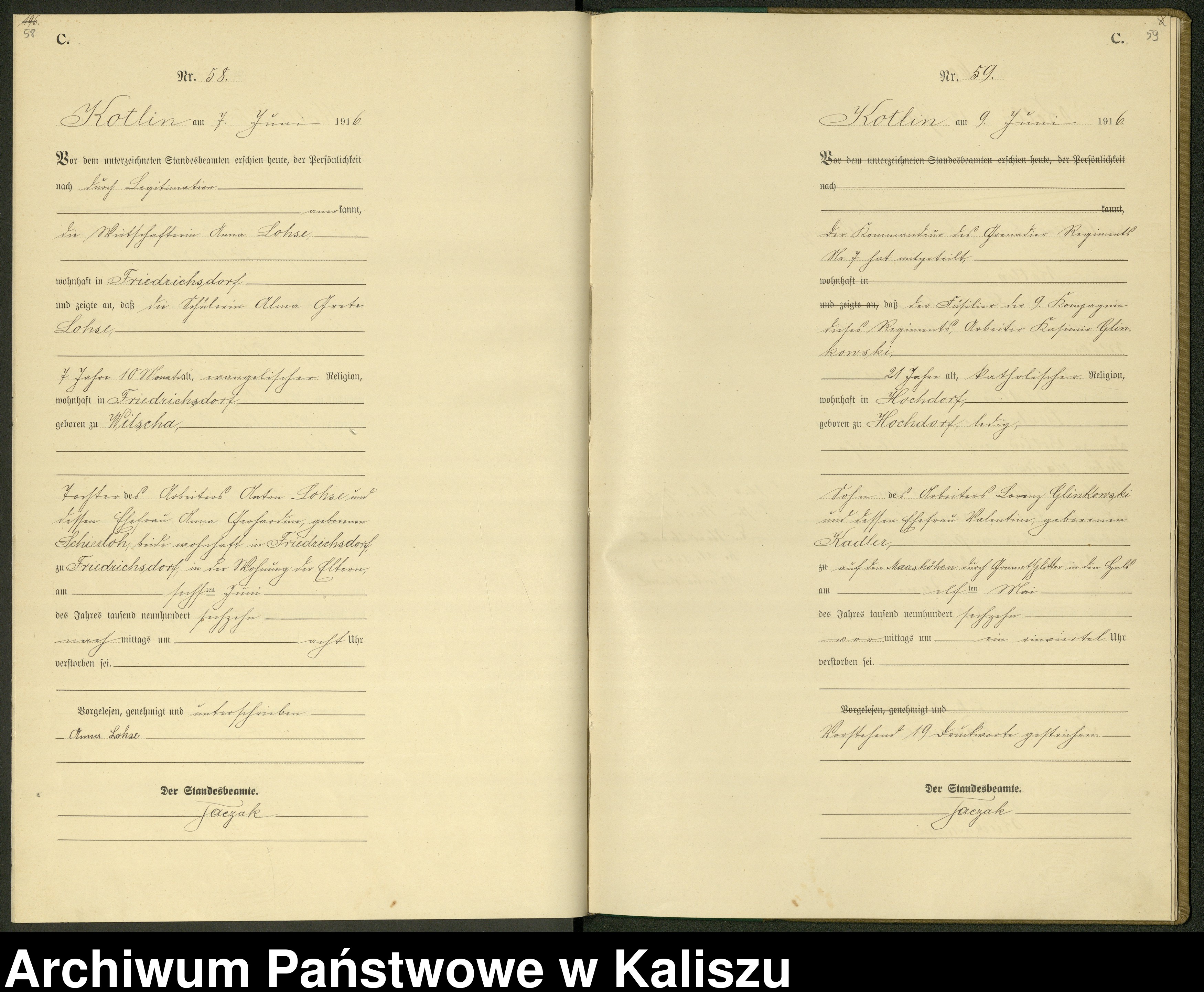 Skan z jednostki: [Księga zgonów]