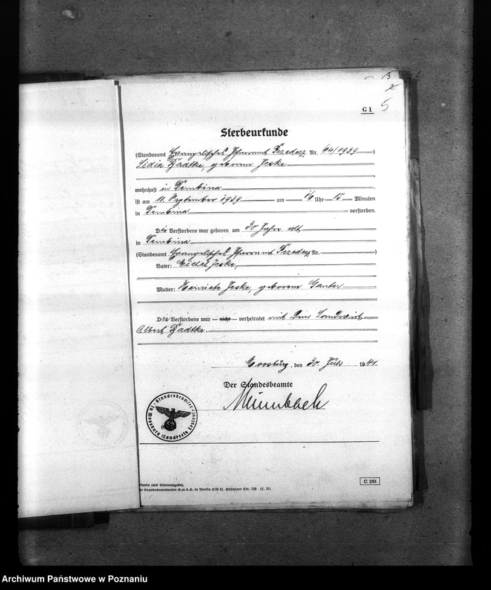 Obraz 9 z jednostki "Spisy miejscowych Niemców, którzy zginęli w 1939 roku. Kreis Leslau (Włocławek)"