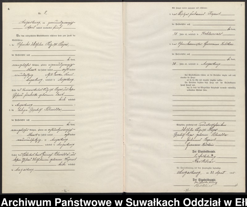 image.from.unit.number "Heirats-Neben-Register des Preussischen Standes-Amtes Angerburg Kreis Angerburg"