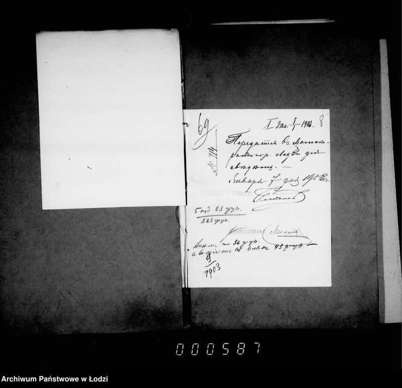 Obraz 9 z jednostki "O raspredelenji mjasa konfiskovannago na lodzinskoj gorodskoj skotobojne"