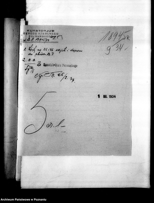 Obraz 13 z jednostki "Czarna lista - osób, których nie należy przyjmować do służby lub dopuszczać do egzaminów do szkół"