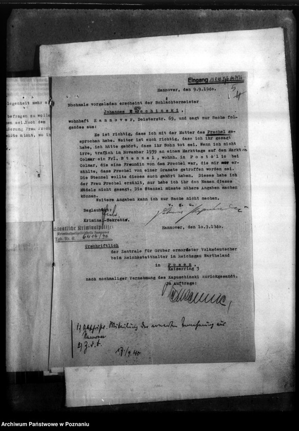 Obraz 9 z jednostki "Todesfall Walter Prechel - Rogasen (powiat Oborniki)"