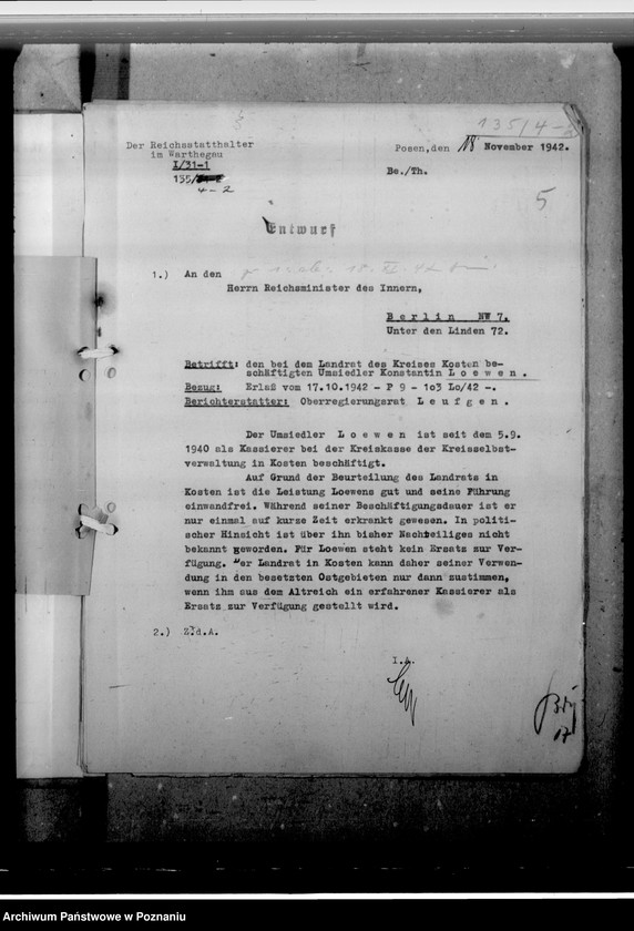 Obraz 9 z jednostki "Lowen, Konstantin - Umsiedler, urzędnik, Willy Woeste, Fischer, Wetter"