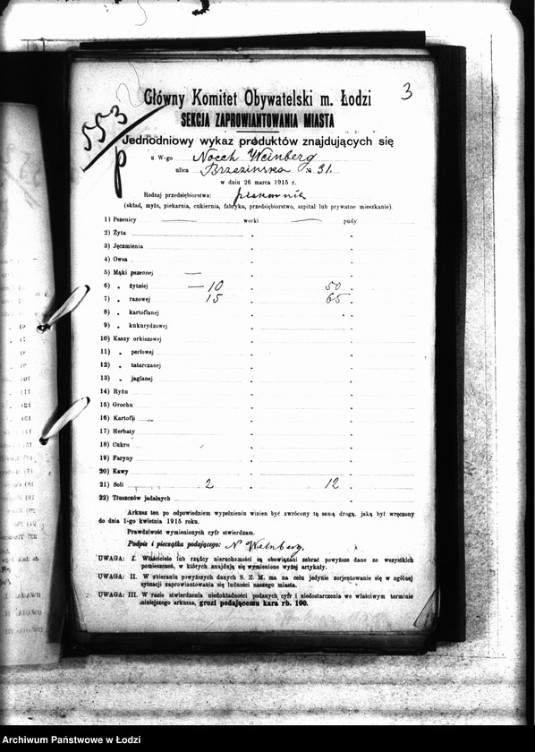 Obraz 6 z jednostki "Jednodniowy spis żywności"