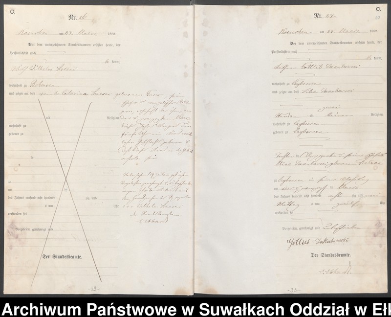 image.from.unit.number "Sterbe-Haupt-Register des Königlich Preussischen Standes-Amtes Belzonzen Kreis Johannisburg"