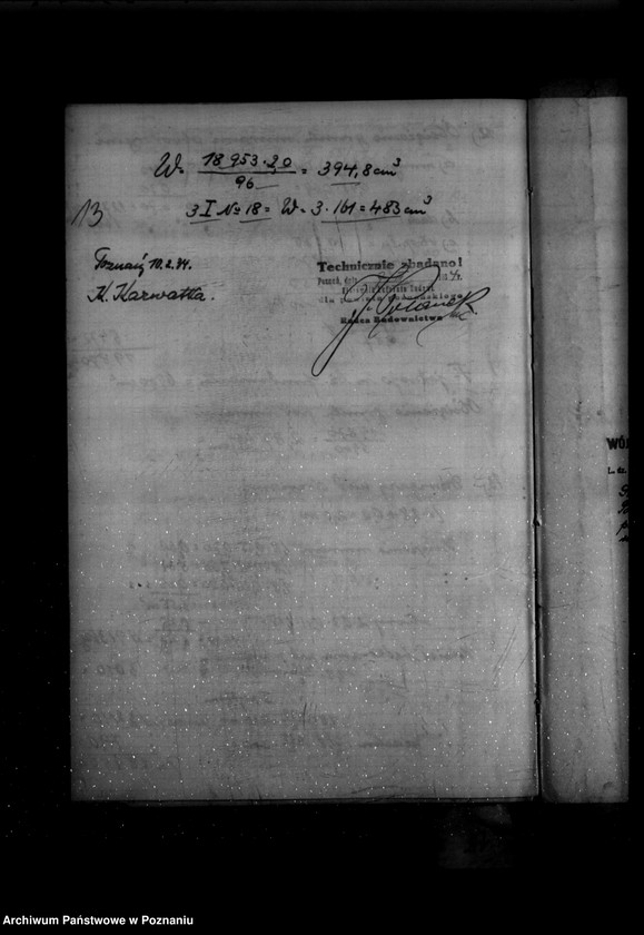 Obraz 18 z jednostki "Zatwierdzenie zakładu przemysłowego /młyna zbożowego/ J. Skoczyńskiego w Suchym lesie powiat poznański"