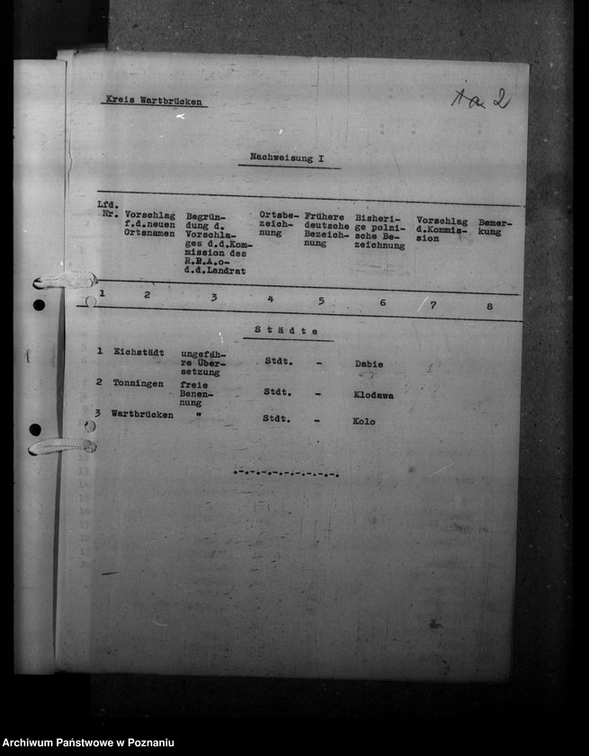 Obraz 6 z jednostki "Ortsnamenänderung - Kreis Warthbrücken (Koło)"