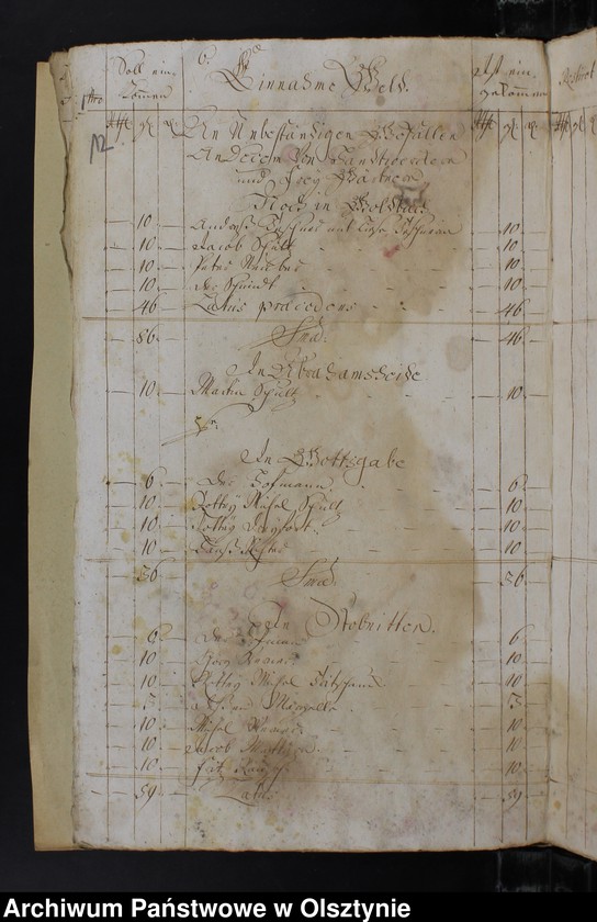 image.from.unit.number "Jahr Kirchen Rechnung der Silberbachschen Kirchen aller Einnahme und Ausgabe wie auch Bau-Rechnung"