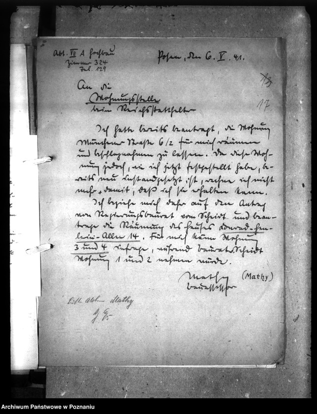 Obraz 20 z jednostki "Wohnungszuweisungen für Deutsche. Verdrängung der Polen."