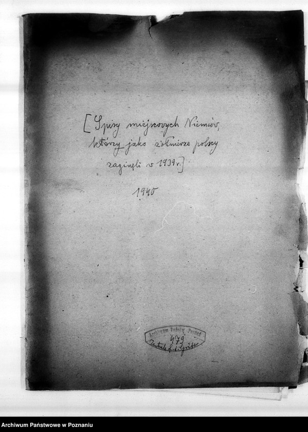 Obraz 4 z jednostki "Spisy miejscowych Niemców, którzy jako żołnierze polscy zaginęli w 1939 roku"