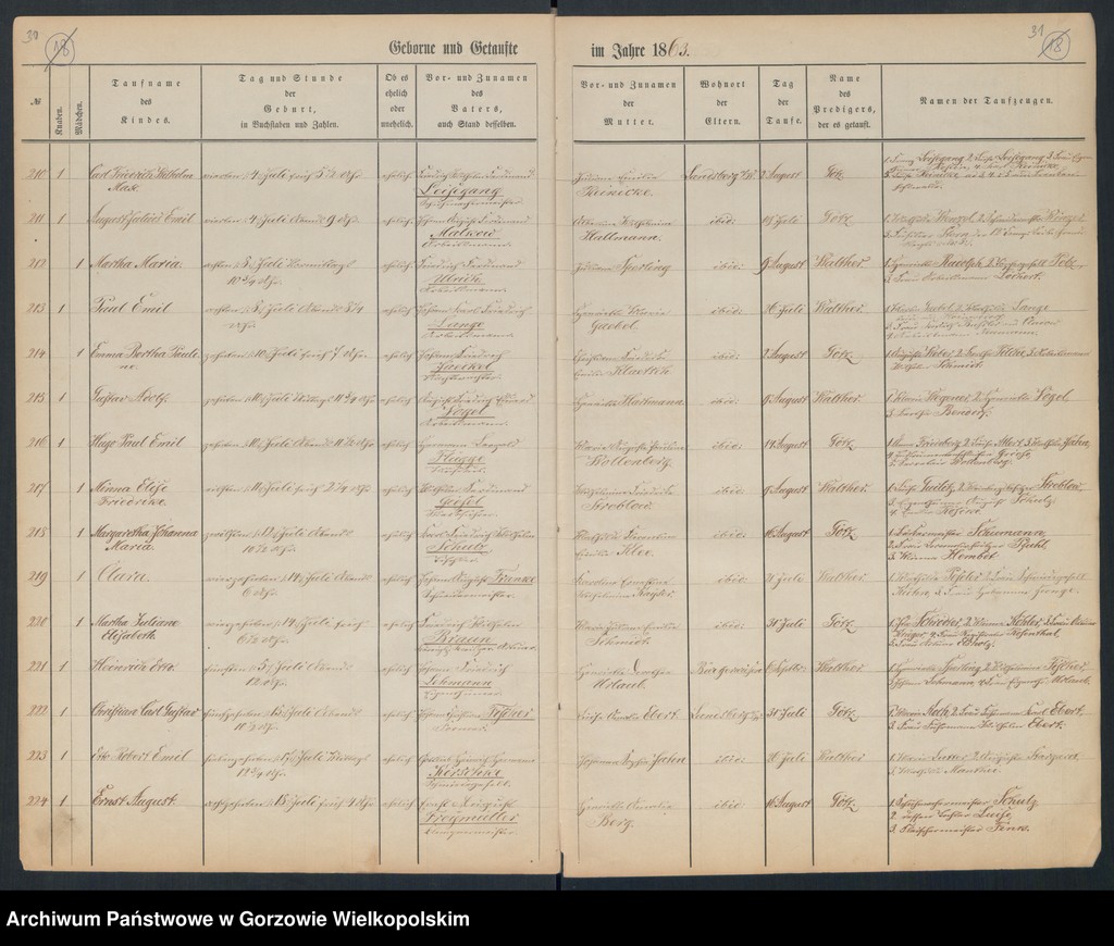 image.from.unit.number "Duplikate der Hauptkirche Landsberg an der Warthe (zawiera także księgi zgonów Konkordien Kirche mit der reformirten und Militair Gemeinde z 1863 r.)"