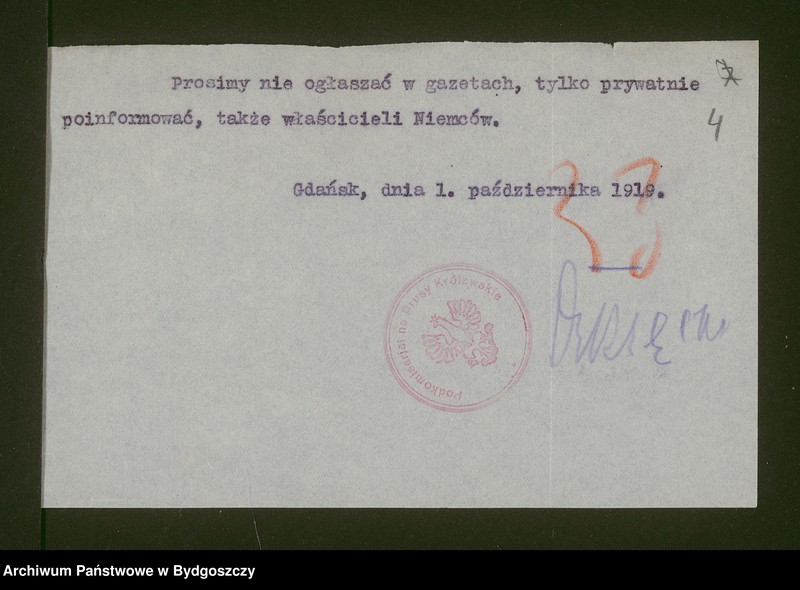 image.from.unit.number "Sprawy aprowizacyjne [wywóz żywności do Gdańska i Niemiec]"