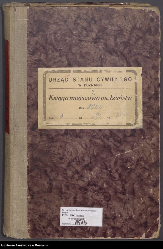 image.from.unit.number "Księga miejscowa małżeństw tom III [Rejestr główny małżeństw]"