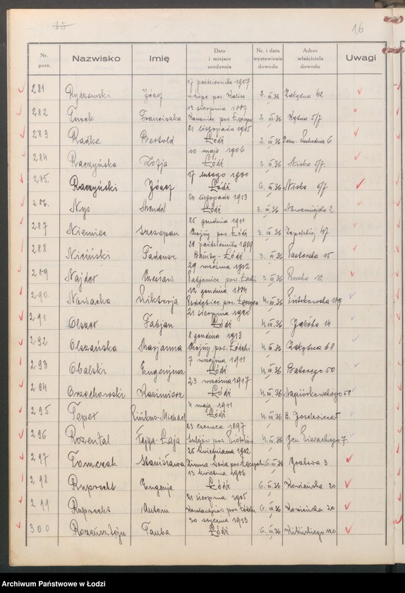 image.from.unit.number "Ewidencja dowodów osobistych wydanych przez Zarząd Miejski w Łodzi, zespół nr 6 [- nazwiska na litery N, O, R, T]"