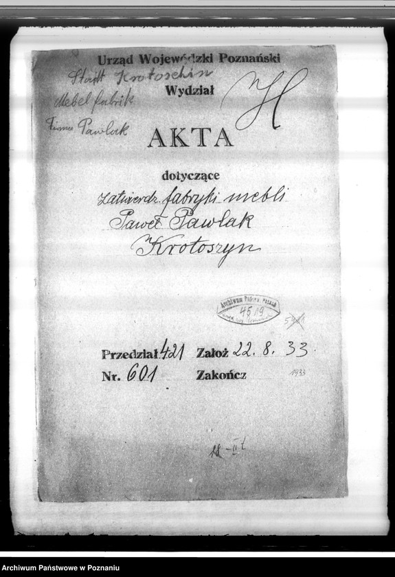 image.from.unit.number "Zatwierdzenie fabryki mebli P. Pawlaka w Krotoszynie"