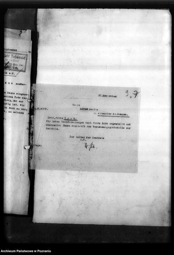 Obraz 14 z jednostki "Fritz Bonk aus Marschallsfelde, Kreis Kempen (Kępno)"