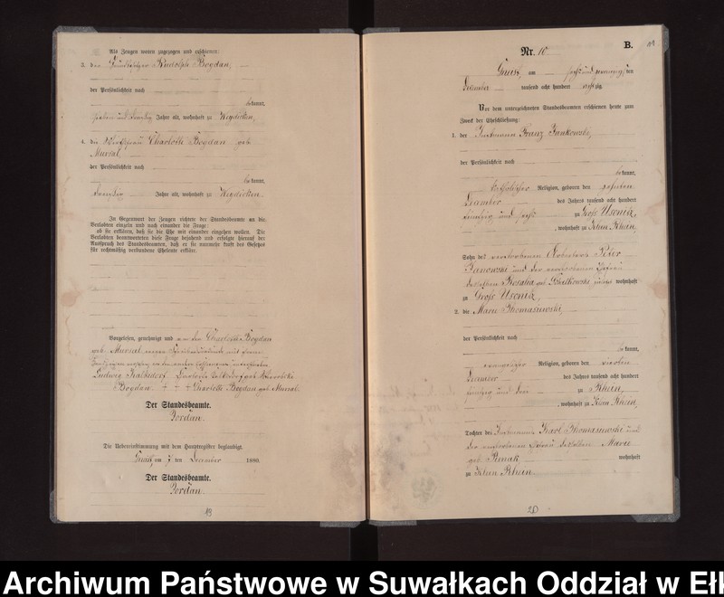 image.from.unit.number "Heiraths-Neben-Register des Königlich Preussischen Standes-Amtes Gneist Kreis Loetzen"