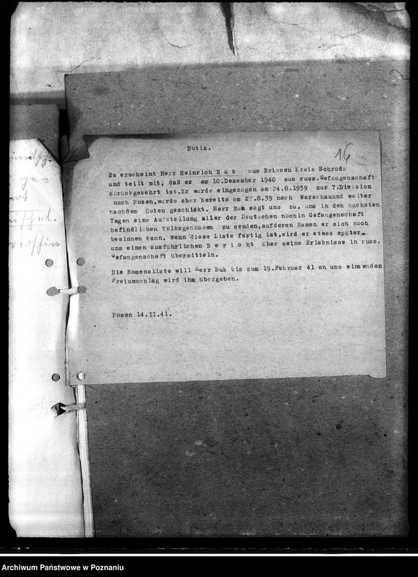 Obraz 20 z jednostki "Korespondencja w sprawie miejscowych Niemców, którzy zginęli w 1939 roku A - K"