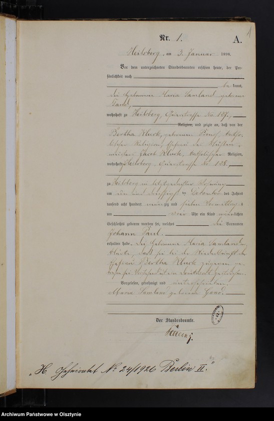 image.from.unit.number "Geburts-Haupt-Register Nr 1 - 164"