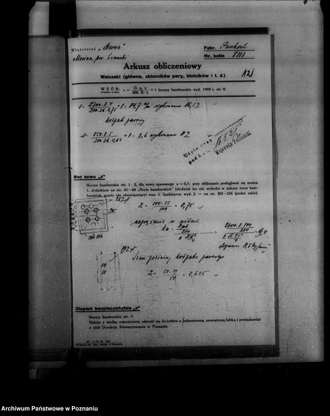 Obraz 16 z jednostki "Farbiarnia i pralnia chemiczna St. Kałamajskiego w Mosinie powiat śremski nr woj. 922"