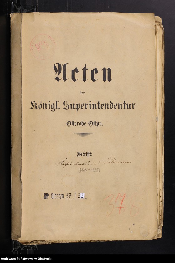 image.from.unit.number "Katholicismus und Polonismus / Nachrichten, Anweisungen, Berichte, 4 Exemplare der "Königsberger Hartungsche Zeitung" von 1896 Jahr und 1 Exemplar der "Osteroder Zeitung" von 1901"