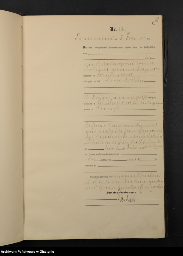 image.from.unit.number "Sterbe-Haupt-Register Nr 1 - 127"