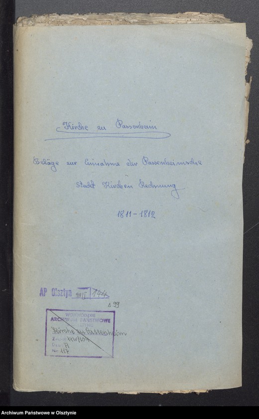 image.from.unit.number "Beläge zur Einnahme der Passenheimsche Stadt Kirchen Rechnung"