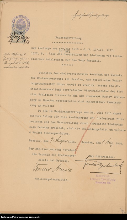 image.from.unit.number "Besondere Bedingungen für die Herstellung und Lieferung von Rohren aus Flusseisen f2r die Nadeln des Wehres Bartheln"