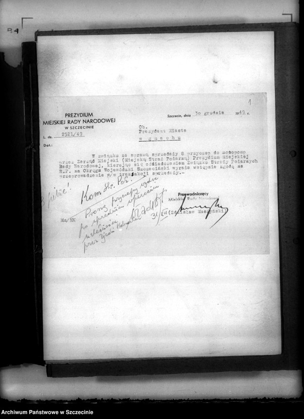 image.from.unit.number "Protokoły posiedzeń Kolegium i projekty uchwał Zarządu Miejskiego  m-c kwiecień-grudzień"