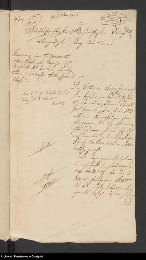 image.from.unit.number "In S. [Sachen] Anton Zymnick wegen seiner Abwesenheit"