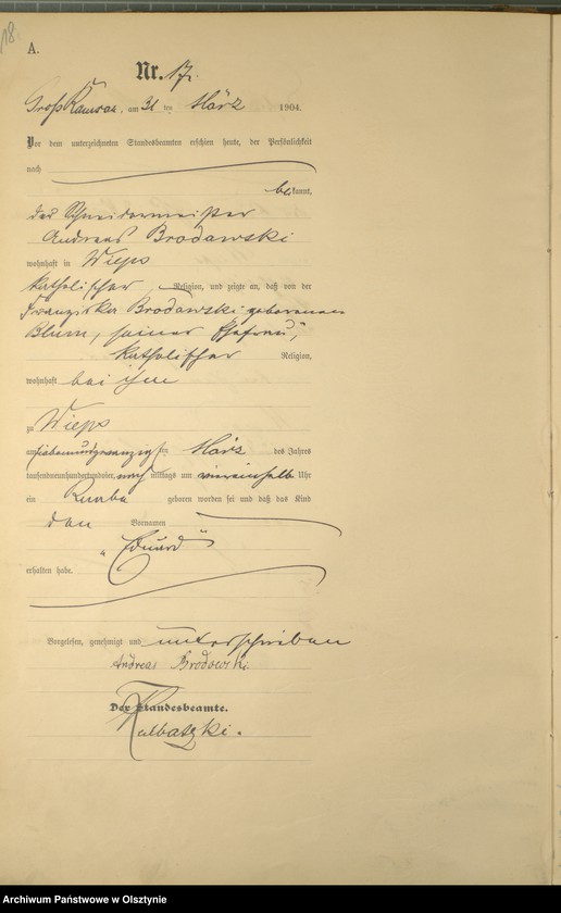 image.from.unit.number "Geburts-Haupt-Register Nr 1 - 83"