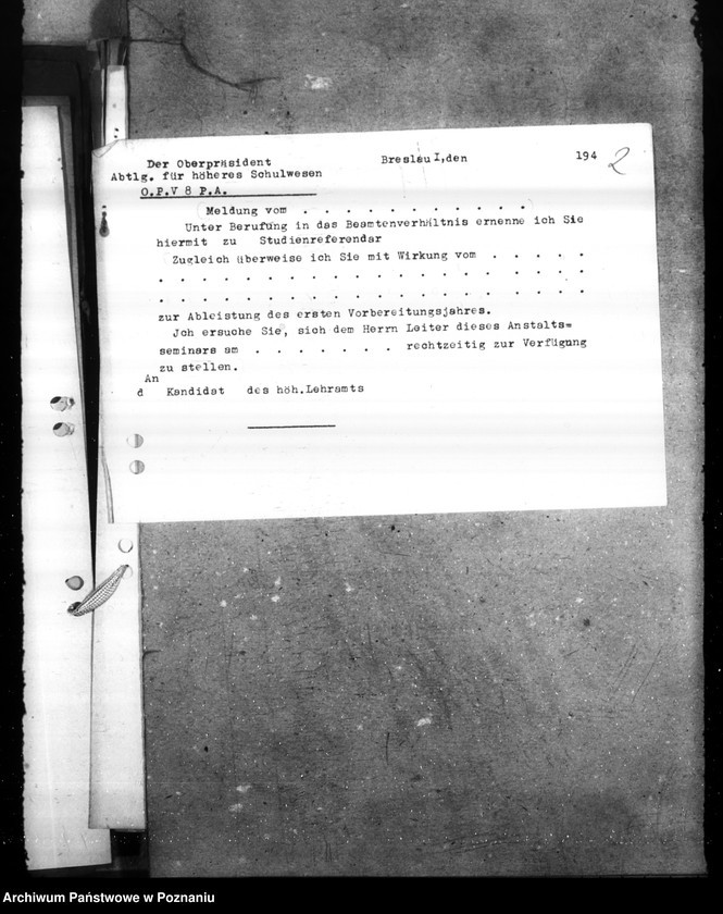 Obraz 6 z jednostki "Pädagogische Prüfung der Studienreferendare"