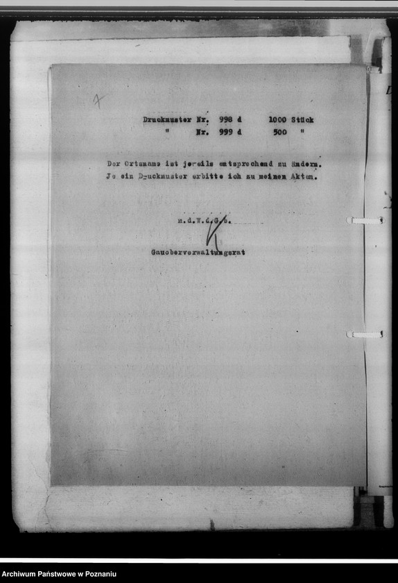 Obraz 11 z jednostki "[Korespondencja w sprawach organizacyjnych, sprawozdanie z działalności], Kreissippenamt Schroda [Środa]"