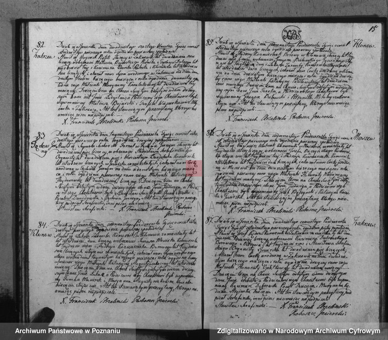 Obraz 17 z jednostki "Akta urodzeń, małżeństw i zgonu"