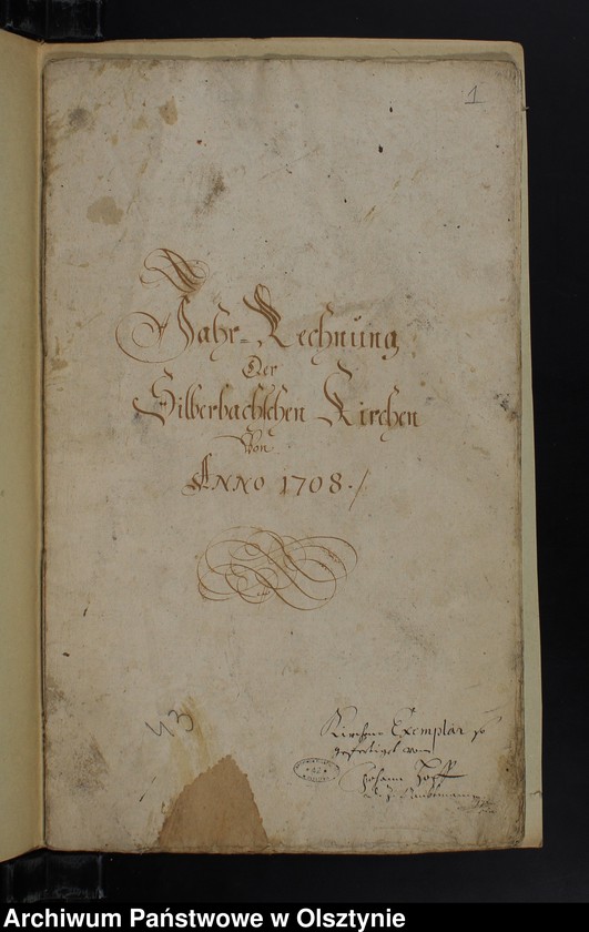 image.from.unit.number "Jahr Rechnung der Silberbachschen Kirchen"