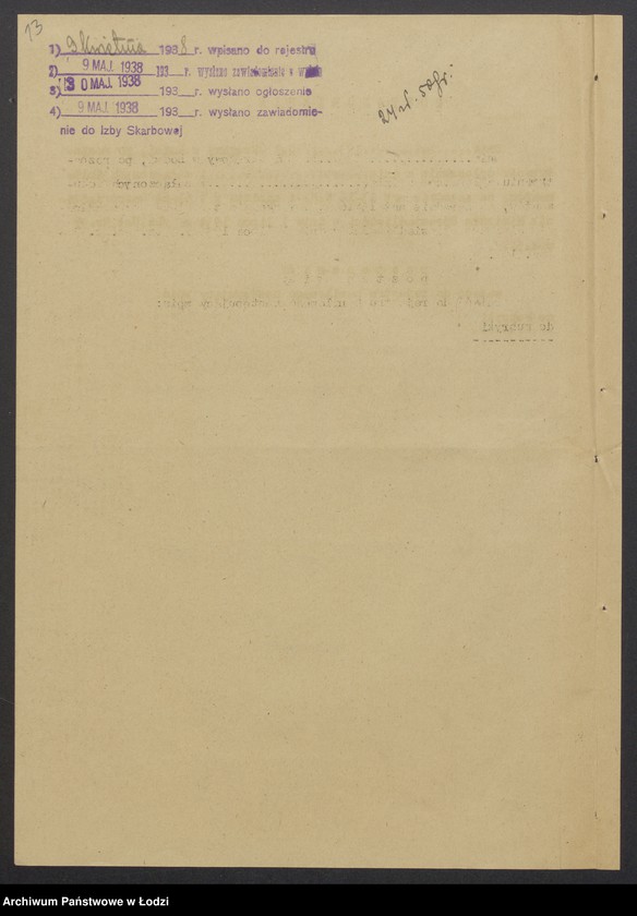 Obraz 15 z jednostki "Dom Agenturowo Handlowy- Pinkus Goldin- sprzedaż surowców włókienniczych na rachunek własny i pośrednictwo tymi surowcami"