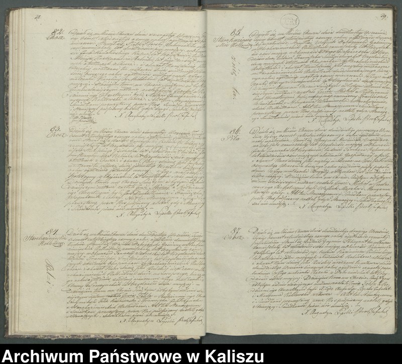 Obraz 19 z jednostki "Książka duplikat aktów urodzeń, zaślubień i zejść"