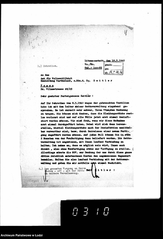 Obraz 8 z jednostki "Kleiderkammer. [Sprawa dostaw dla NSV]"