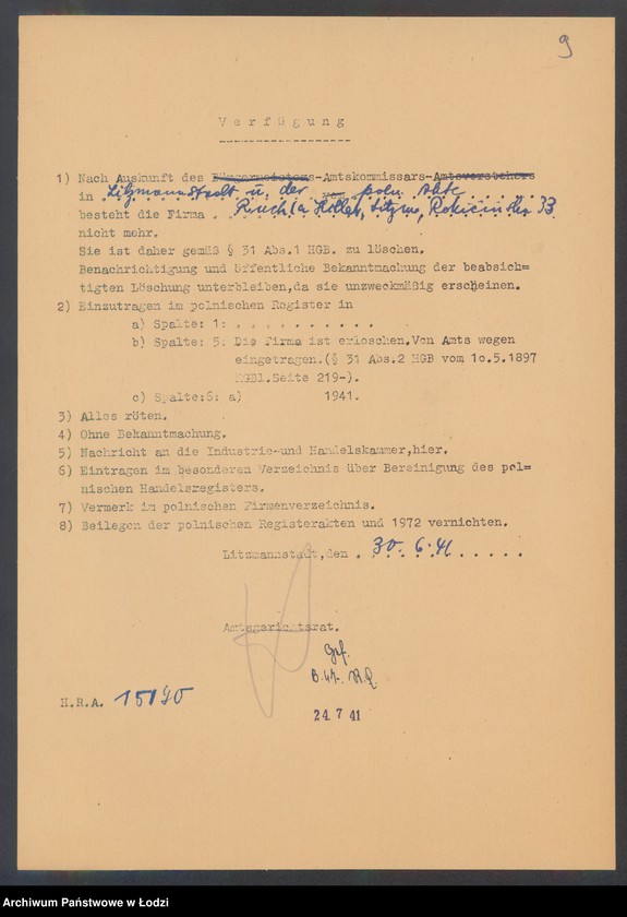 Obraz 11 z jednostki "Ruchla Hiller – sklep żelazny"