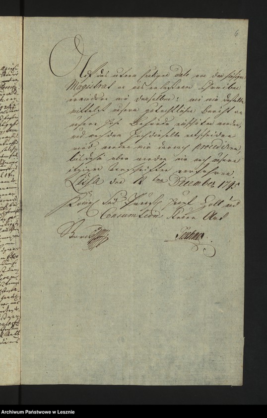 Obraz 8 z jednostki "[Akta in Bezug auf die von der Südpreussischen Provinzialzoll und Konsumtionssteuerdirektion in Posen an das allhiesige Zoll und Konsumtionssteueramt erlassene Zirkularverfügung]"