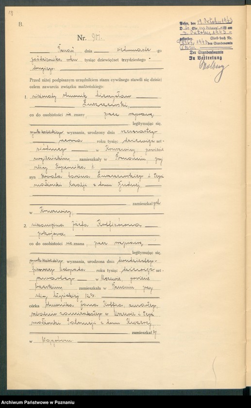 Obraz 20 z jednostki "Księga miejscowa małżeństw tom IV [Rejestr główny małżeństw]"