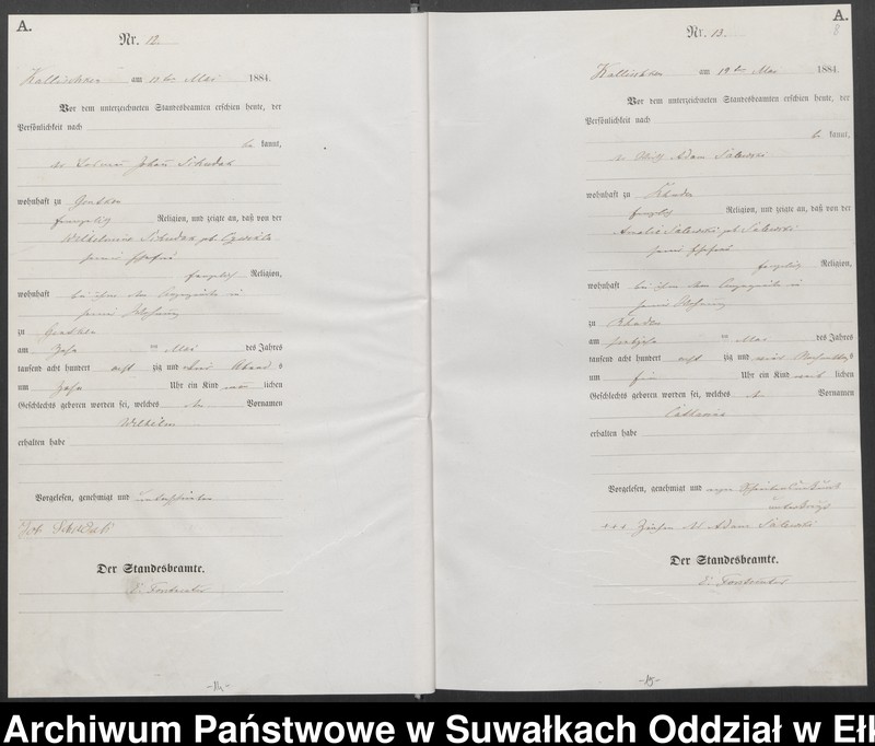 image.from.unit.number "Geburts-Haupt-Register des Königlichen Preussischen Standes-Amtes Kallischken Kreis Johannisburg"