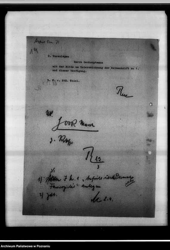 Obraz 18 z jednostki "Aufsicht über die Posensche Feuersozietät."