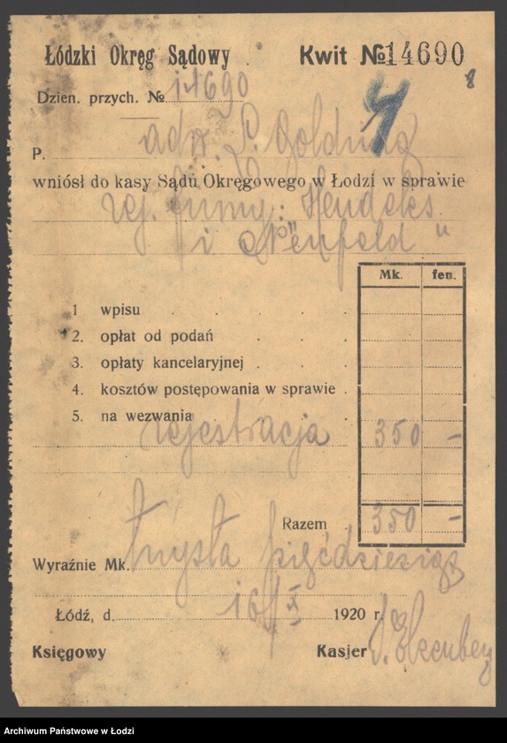 Obraz 10 z jednostki "Abram Hendeles i Dawid Nenfeld- handel towarem galanteryjnym"