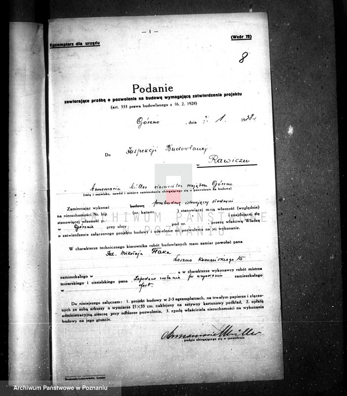 image.from.unit.number "Rozbudowa gorzelni A. Muellera w Górznie, pow. leszczyński"