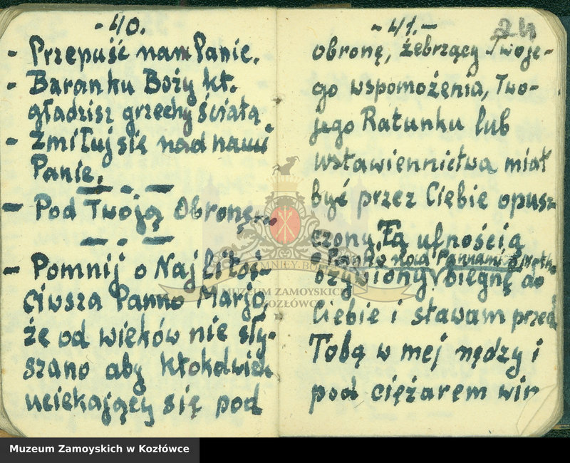 Obraz 16 z kolekcji "Modlitewnik z Dachau Aleksandra Zamoyskiego111"