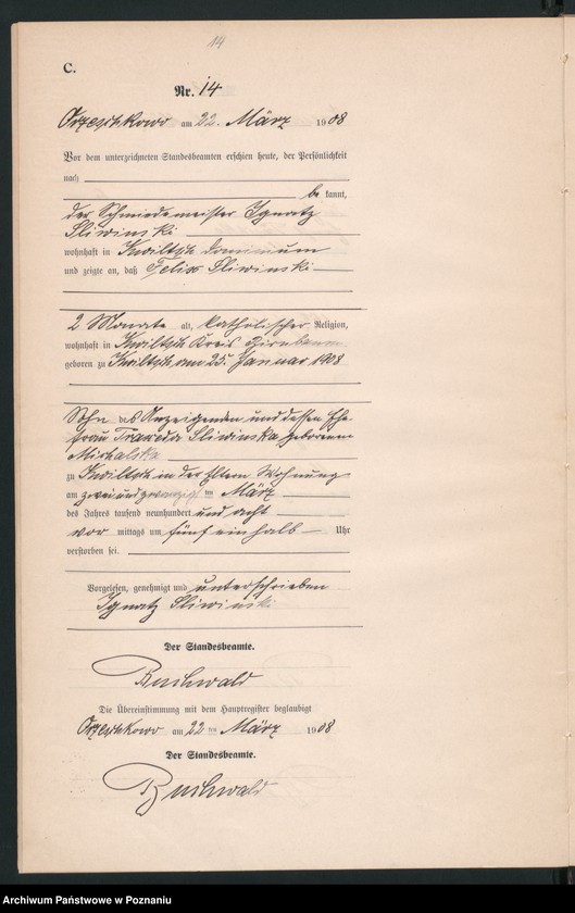 Obraz 17 z jednostki "Sterbe-Neben-Register"