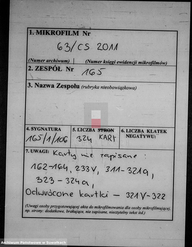 image.from.unit.number "[Akta urodzeń, małżeństw i zgonów wyznania rzymskokatolickiego parafii w Suwałkach]"