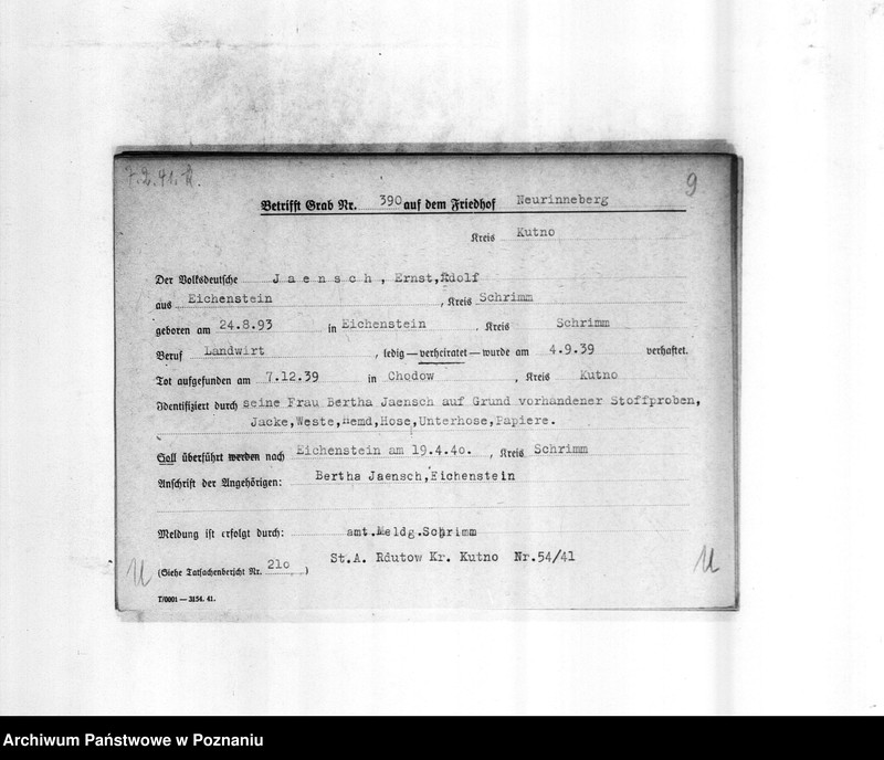 Obraz 13 z jednostki "Totenkartei I - P"