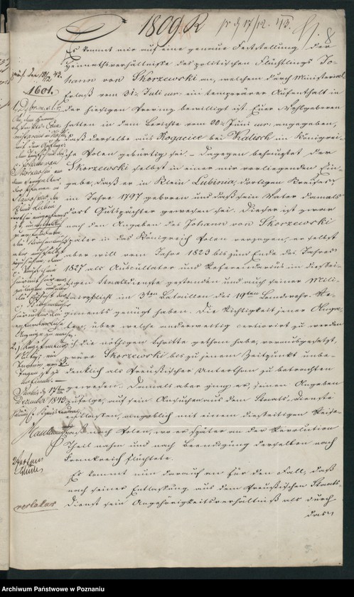 Obraz 11 z jednostki "A. betr. den polnischen Flüchtling Johann von Skarzewski"